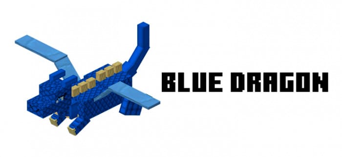 Синий дракон в Майнкрафт ПЕ (Бедрок)